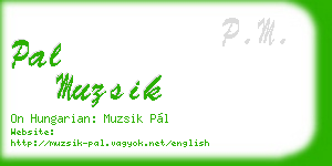 pal muzsik business card